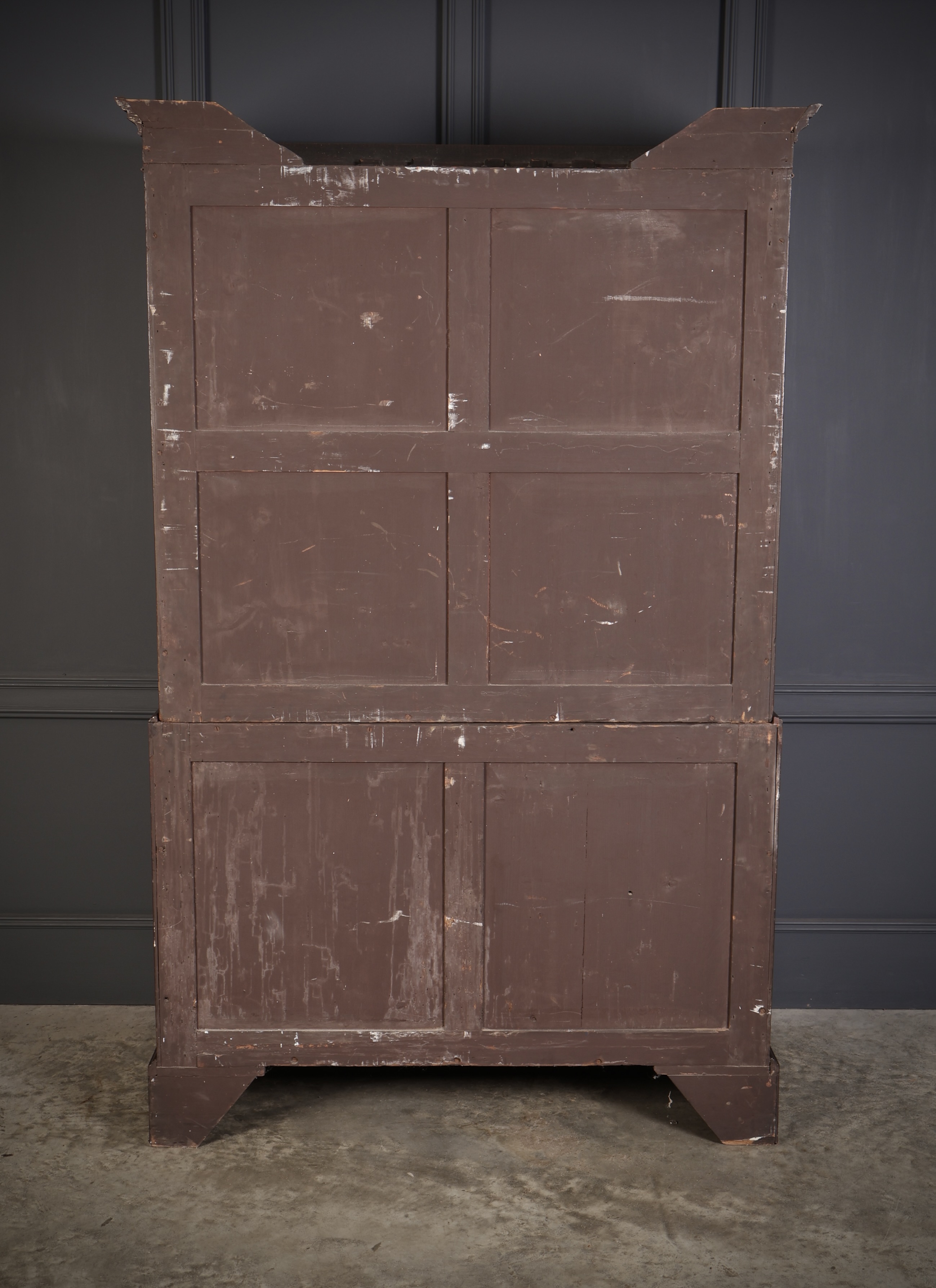 18th Century Inlaid Mahogany Linen Press Cupboard 18th century Antique Cupboards 15